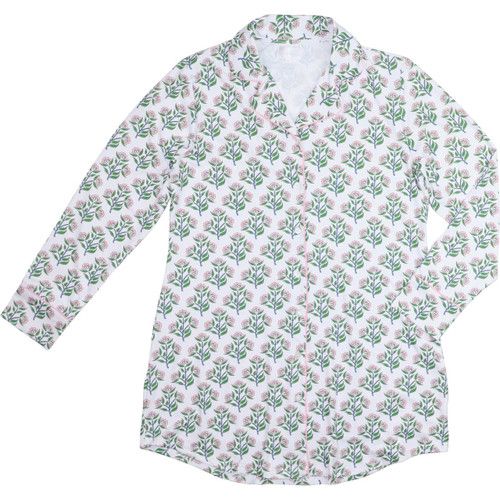 Ladies Pink And Green Floral Knit Tunic | Cecil and Lou