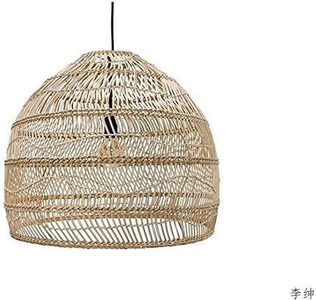 AFUMMID Chandelier Rattan Bamboo Wicker Chandelier Modern Hand-Woven Bamboo LED Pendant Lamp Vintage | Amazon (US)