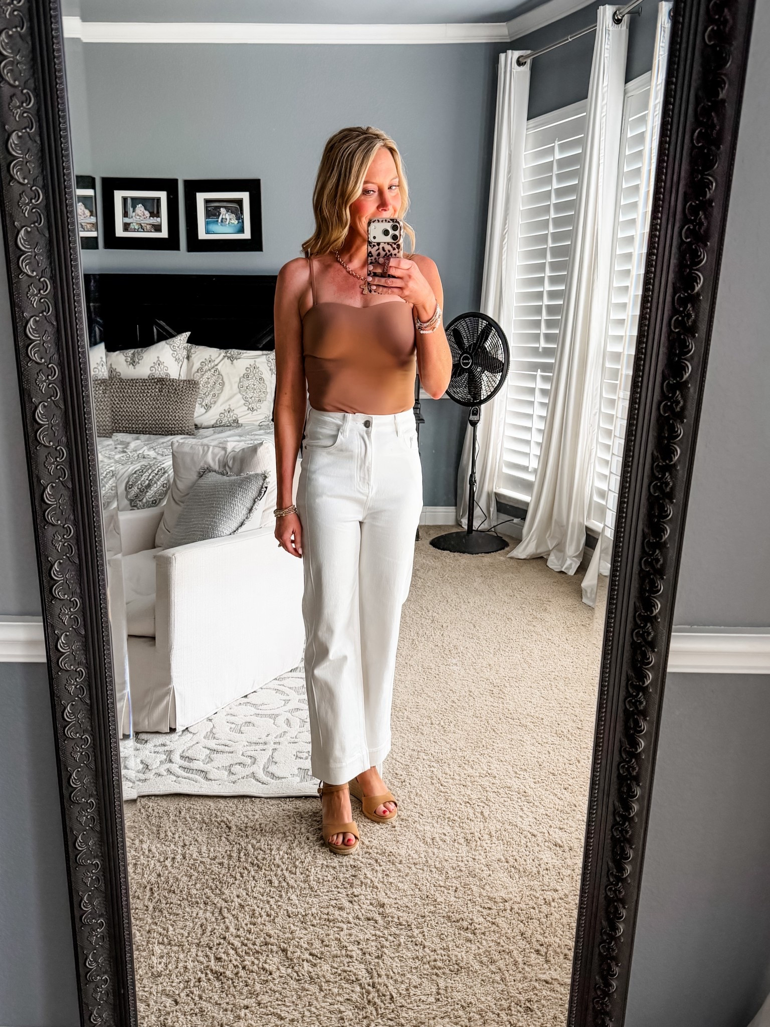 This is the best cami to wear alone or as a layering piece. Best of all no bra needed! Paired it with my fav white jeans. Everything runs tts. 

White jeans | white denim | spring outfit | Summer outfit | casual outfits | Amazon | closet staples | date night | Amazon 



#LTKgrwm #LTKootd #LTKmomlife