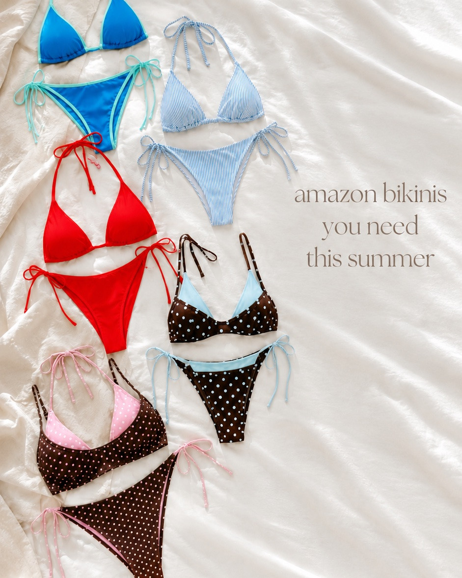 amazon bikinis you need this summer ☀️🌊

the cutest swim finds for beach trips, pool days, lake weekends + summer vacations 🤍 these look so expensive but are such good amazon finds!!

comment “bikinis” and I’ll send the links 🫶

#amazonfinds #amazonfashion #amazonbikinis #amazonswimwear #summerfinds #beachoutfits #pooldayoutfit #vacationoutfits #ltkfinds #collegegirlstyle

#LTKootd #LTKSwim #LTKU