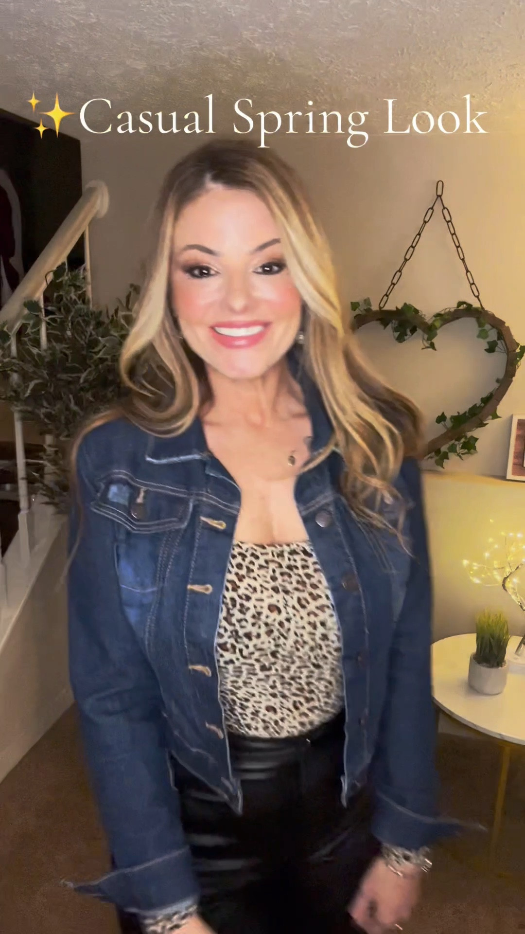 Over 50 Spring Casual! The many looks of my faux leather pants. Dress them up or down! Add  sneakers and a jean jacket to for chill day on the go!

#LTKStyleTip #LTKOver40 #LTKMidsize