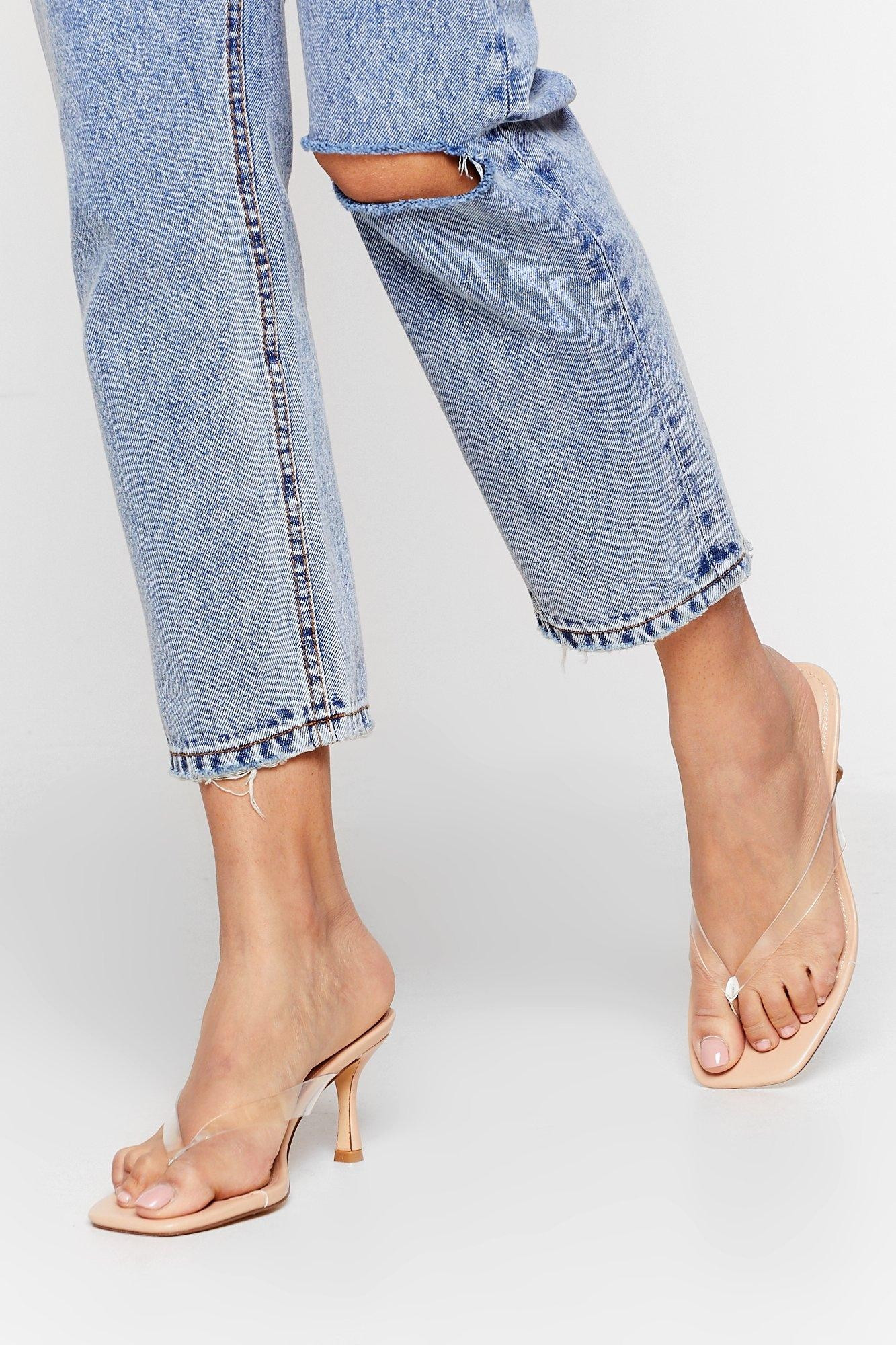 Clear to Me Toe Post Mules | NastyGal (US & CA)