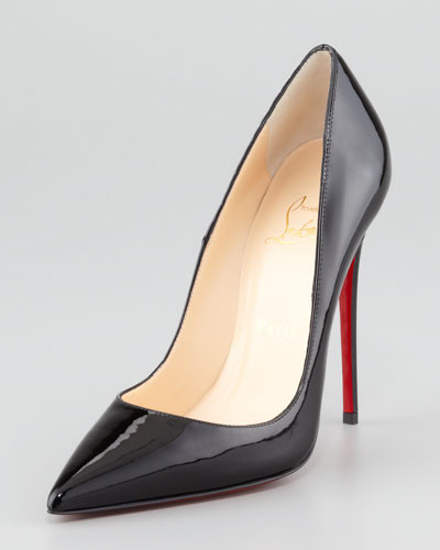 So Kate Patent Leather Point-Toe Pump, Black | Neiman Marcus