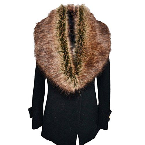 Lkous Women's Vogue Faux Fur Collar Shrugs Scarf Wrap Snood Neck Warmer Shawl | Amazon (US)