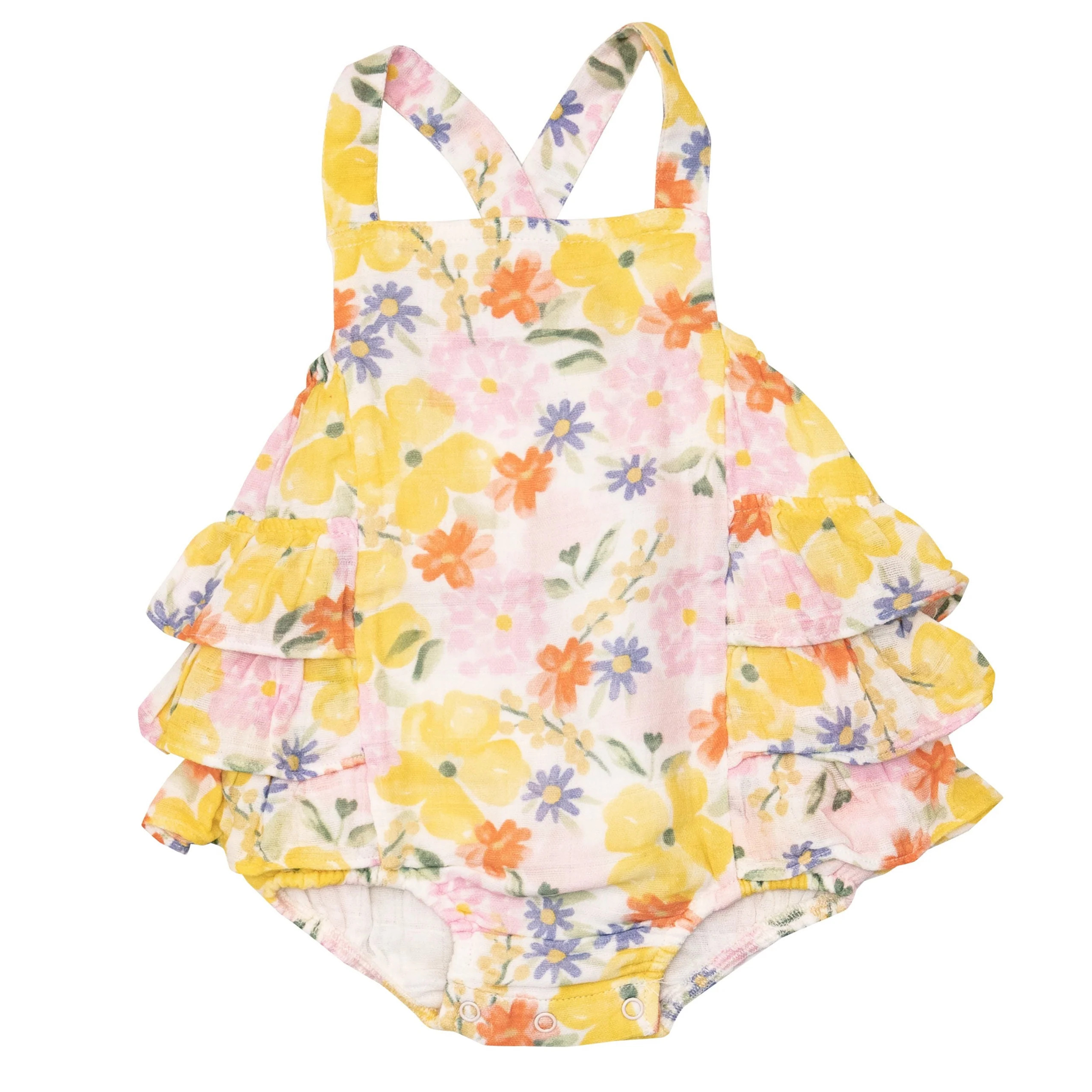 Ruffle Sunsuit, Floral Mix | SpearmintLOVE