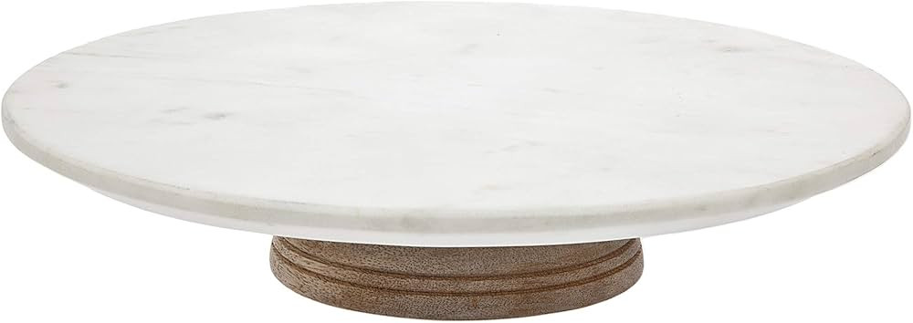 Godinger Revolving Cake Stand Plate for Decorating and Serving, Lazy Susan Wood Marble Rotating P... | Amazon (CA)