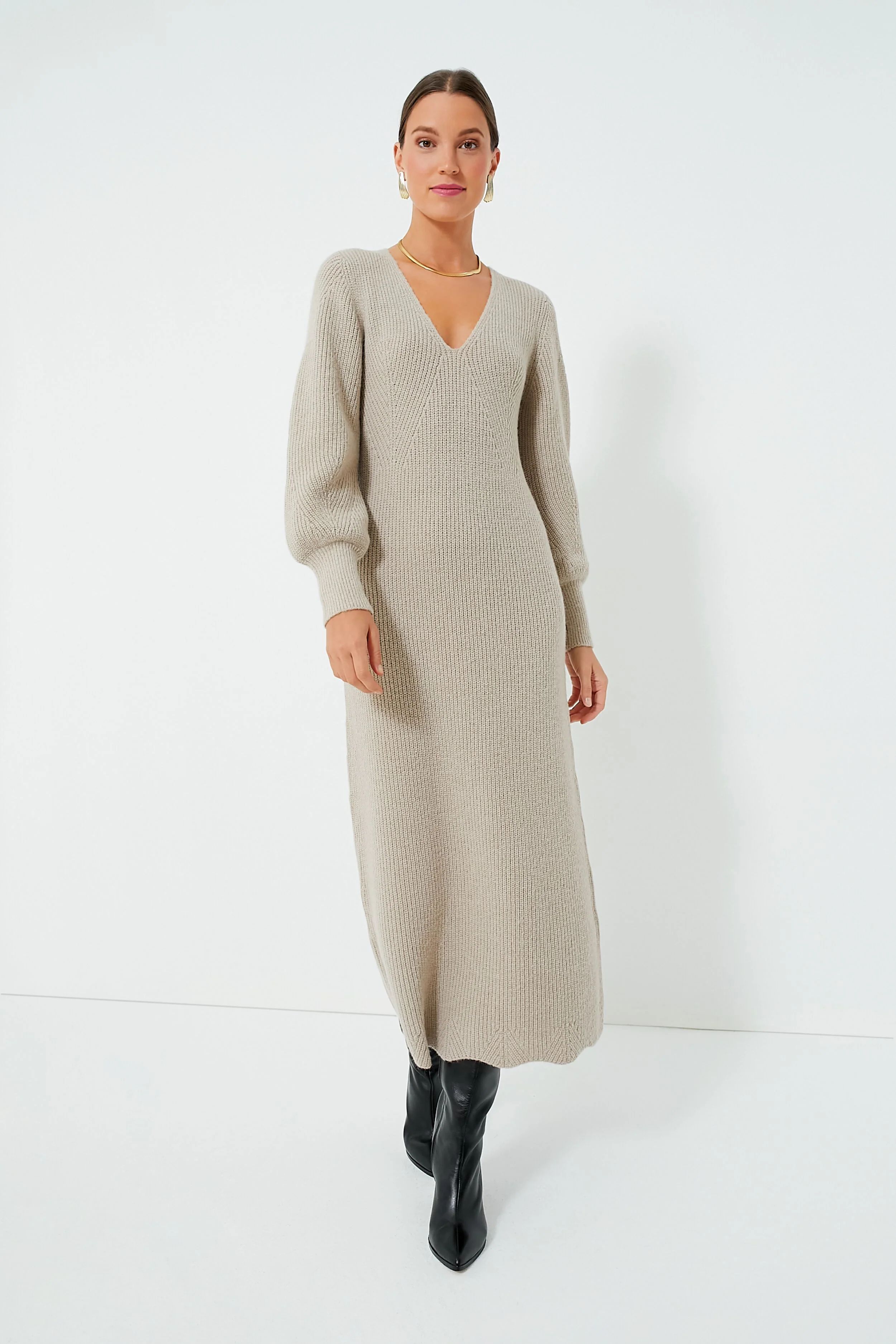Taupe Bellagio Knit Dress | Tuckernuck (US)