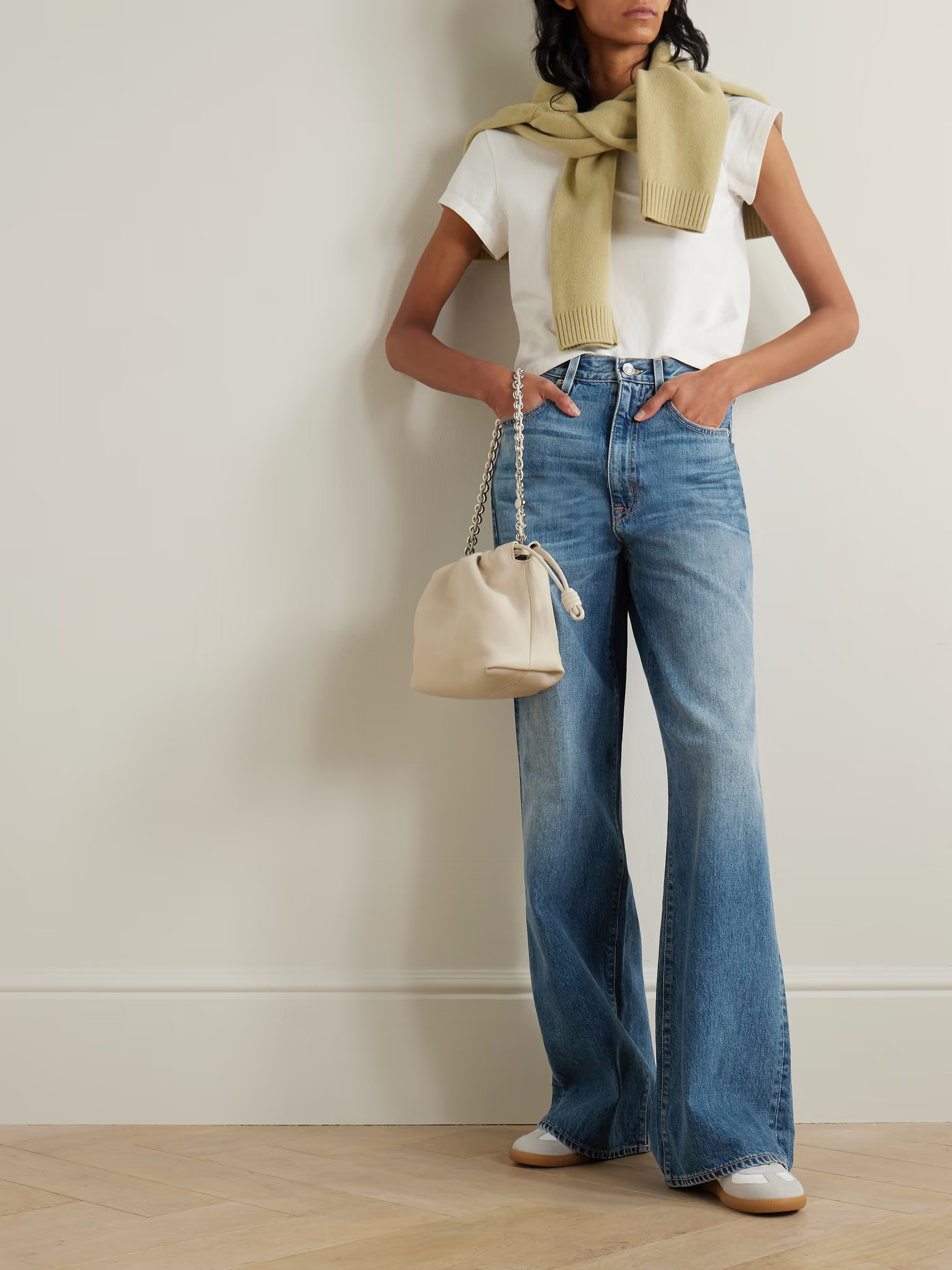 Eva high-rise wide-leg organic jeans | NET-A-PORTER (UK & EU)