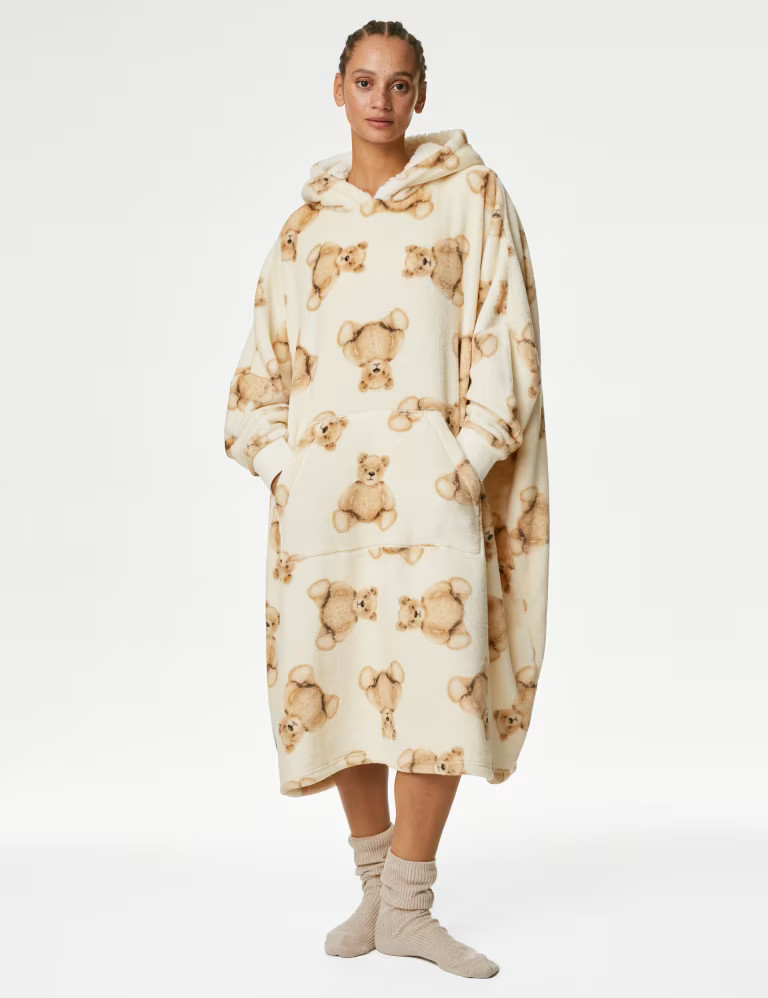 Women's Fleece Spencer Bear™ Oversized Family Christmas Hoodie | Marks & Spencer (UK)