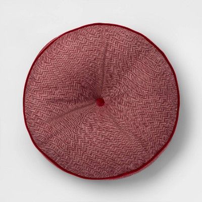 Herringbone Round Floor Pillow Red - Threshold™ | Target