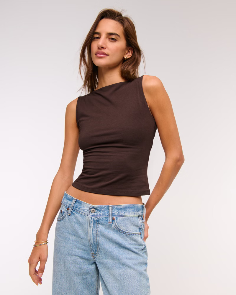 Draped Cowl Back Top | Abercrombie & Fitch (US)