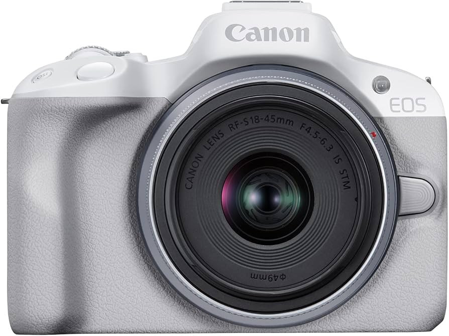 Canon EOS R50 Mirrorless Vlogging Camera (White) w/RF-S18-45mm F4.5-6.3 is STM Lens, 24.2 MP, 4K ... | Amazon (US)