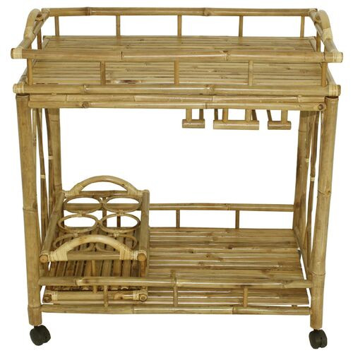 Bamboo Bar Cart - Natural - Brown | One Kings Lane