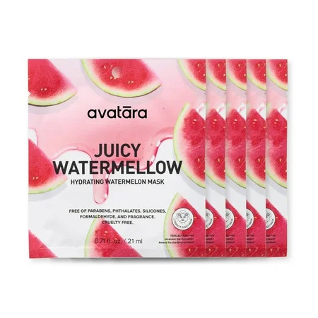 Avatara Juicy Watermellow Face Mask, 5 Pack | Walmart (US)