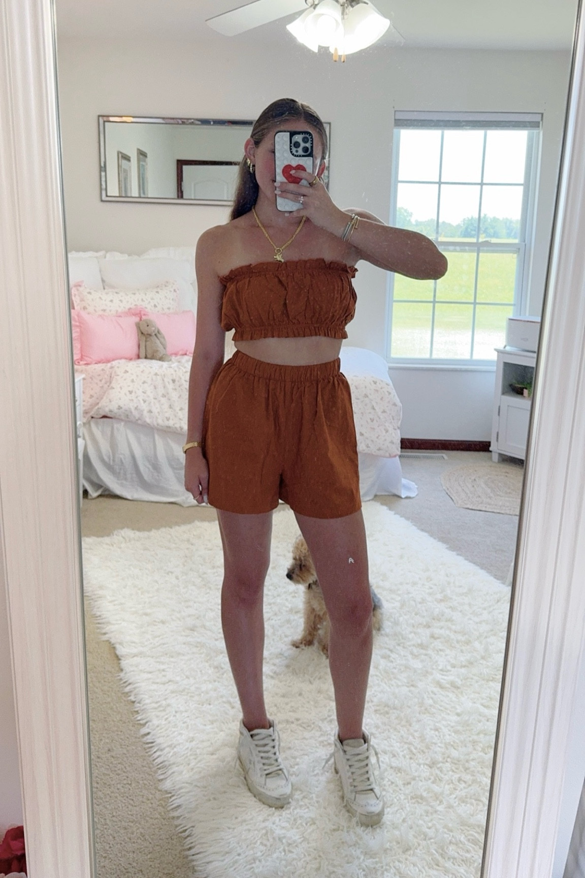 Rust Linen Look Ruffle Hem Bandeau … curated on LTK