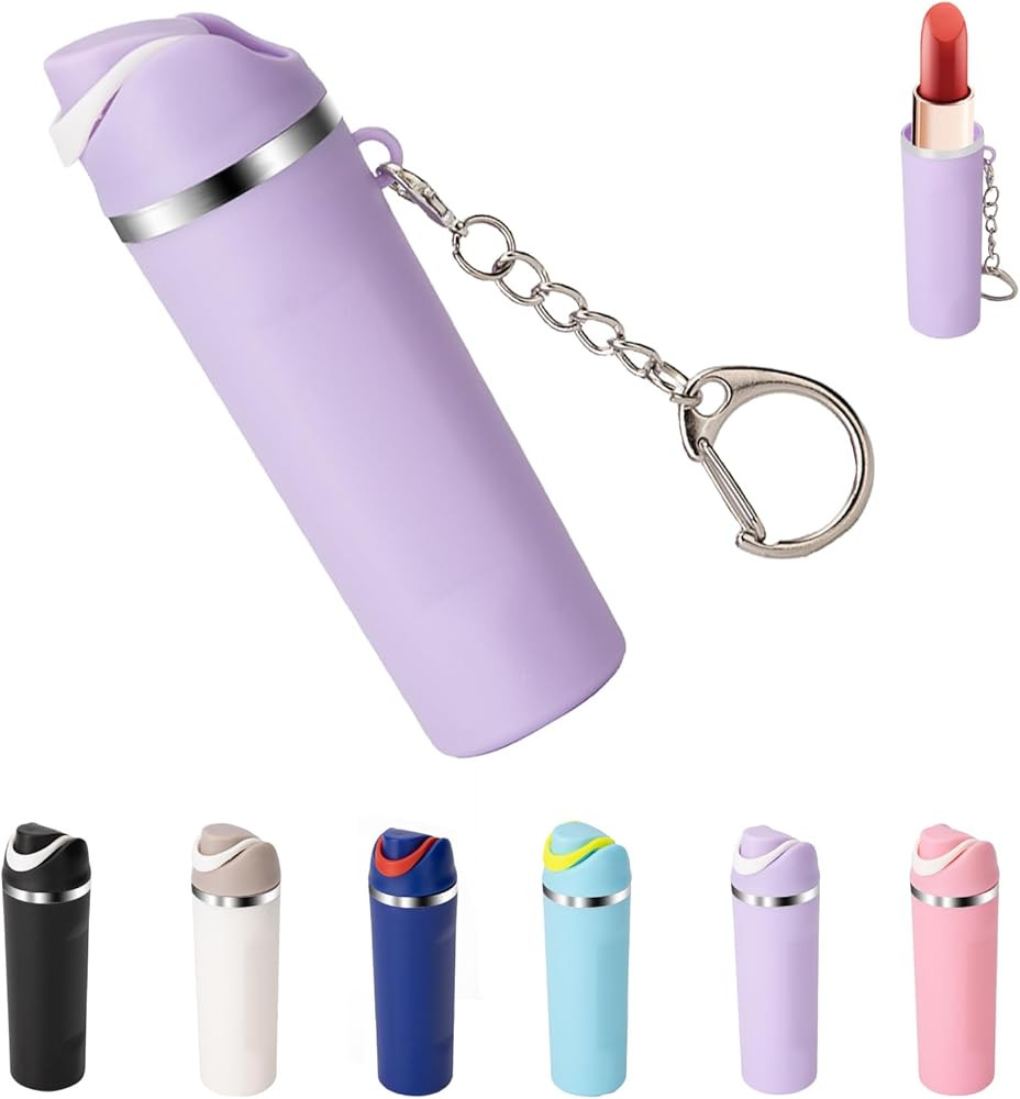 Cute Mini Cup Keychain Compatible with Owala Water Bottle, Tumbler Cup Lip Balm Holder Keychain | Amazon (US)