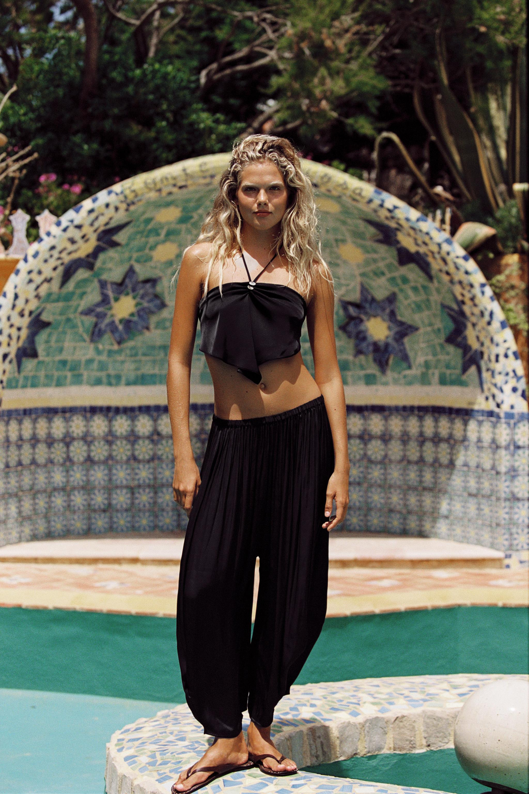 PLEATED SAROUEL TROUSERS | Zara US