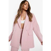 Womens Mix & Match Tonal Oversized Blazer - Pink - 12, Pink | Boohoo.com (UK & IE)