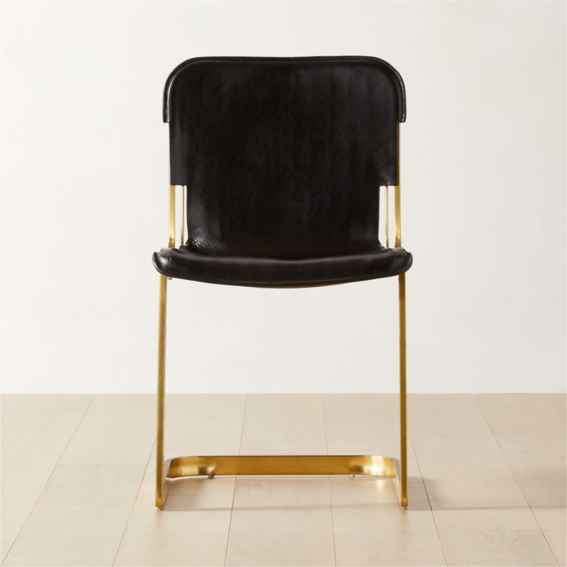 Rake Black Leather Chair by Kravitz Design + Reviews | CB2 | CB2
