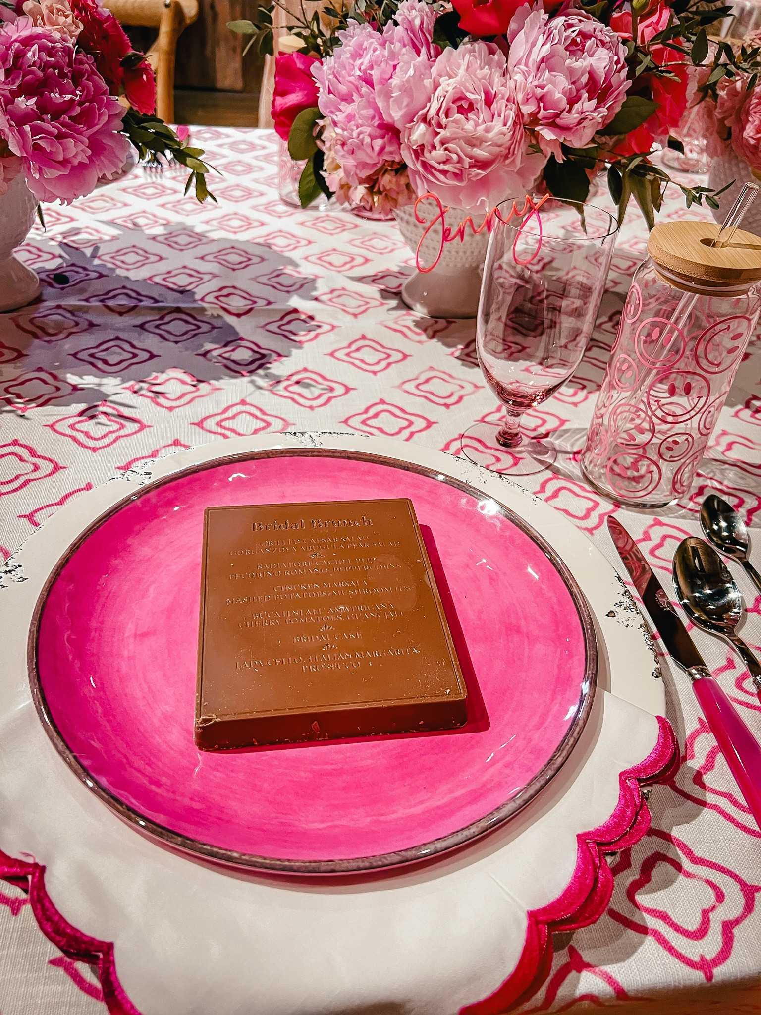 Gorgeous place settings for the bridal luncheon complete with an edible chocolate menu! 

#LTKunder50 #LTKwedding #LTKhome