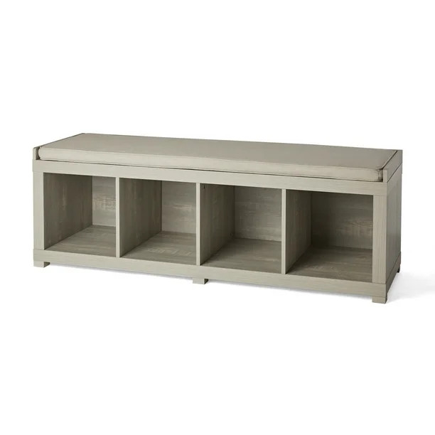 Better Homes & Gardens 4-Cube Storage Bench, European Oak | Walmart (US)