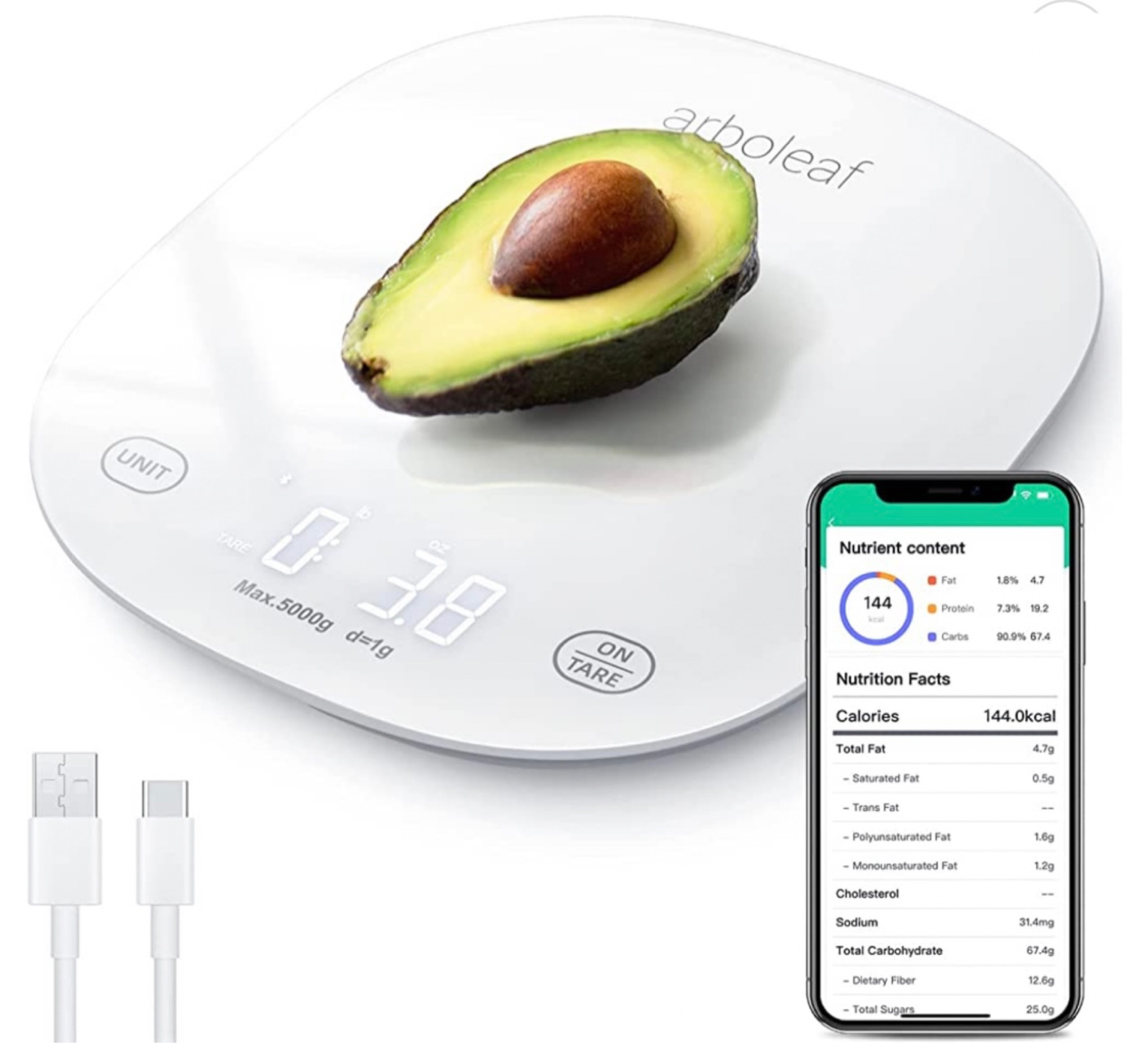 Digital food scale with app that helps you track macros, weigh food and track your daily calorie consumption. Would be great for someone starting out. Such a cool idea!! 

Amazon finds, Amazon health, weight loss,  food tracking 

#LTKunder50 #LTKfit #LTKfamily