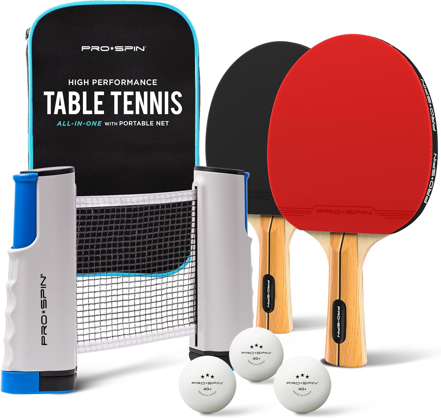 PRO SPIN All-in-One Ping Pong Set - Retractable Ping Pong Net for Any Table (72"), Portable Ping ... | Amazon (US)
