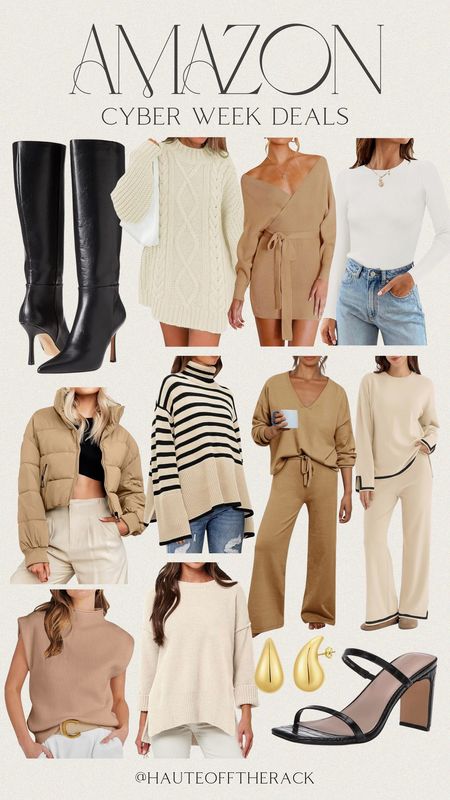 Cyber week sale on Amazon! Snag these fashion steals before they are gone!

#giftguide #giftsforher #amazonfashion #blckfriday #cybermonday #stripesweater #blackboots #sweaterdress #blackheels #loungewear #pufferjacket  

#LTKCyberWeek #LTKGiftGuide #LTKstyletip