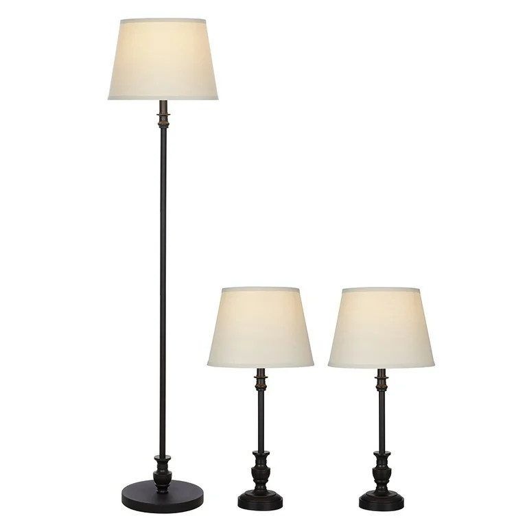 Better Homes & Gardens Traditional 3-Piece Lamp Set, Bronze Finish - Walmart.com | Walmart (US)