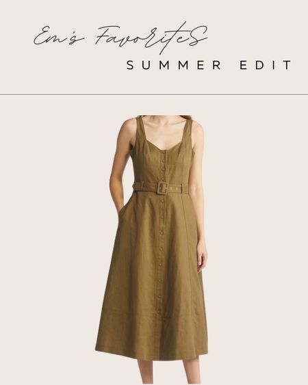I have this linen dress and love it. 

Summer dress 
Midi dress 
Belted dress 
Shower dress 
