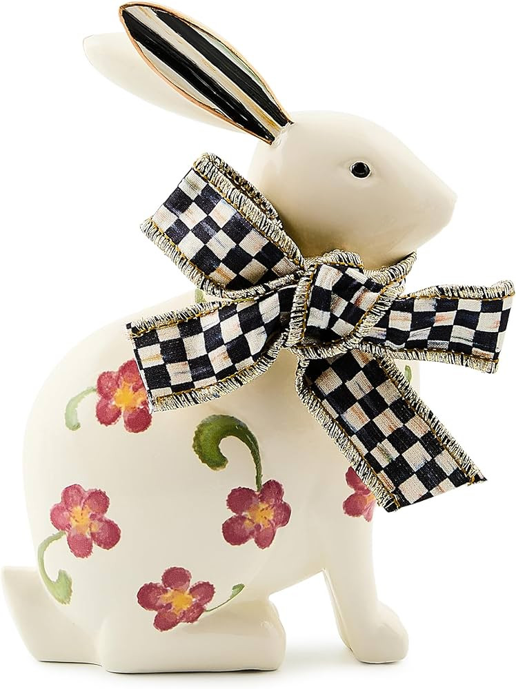 MACKENZIE-CHILDS Floral Rabbit, Cute Bunny Figurine, Easter and Spring Decoration | Amazon (US)