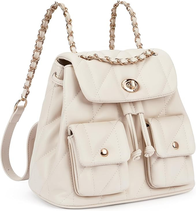 CLUCI Small Backpack Purse for Women,Mini Vegan Leather Backpack for Woman Quilted Bookbag Crossb... | Amazon (US)