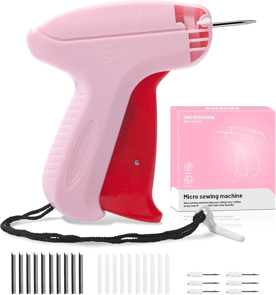 Mini Stitch Gun Comes with 6 Fine Needles,4000 Pcs Micro Fasteners(2000 White & 2000 Black).Quick... | Amazon (US)