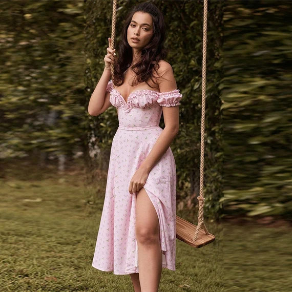 Cute Spring Summer Dresses Women Floral Print Canada Dress | Cute Spring Outfits | Etsy (US)