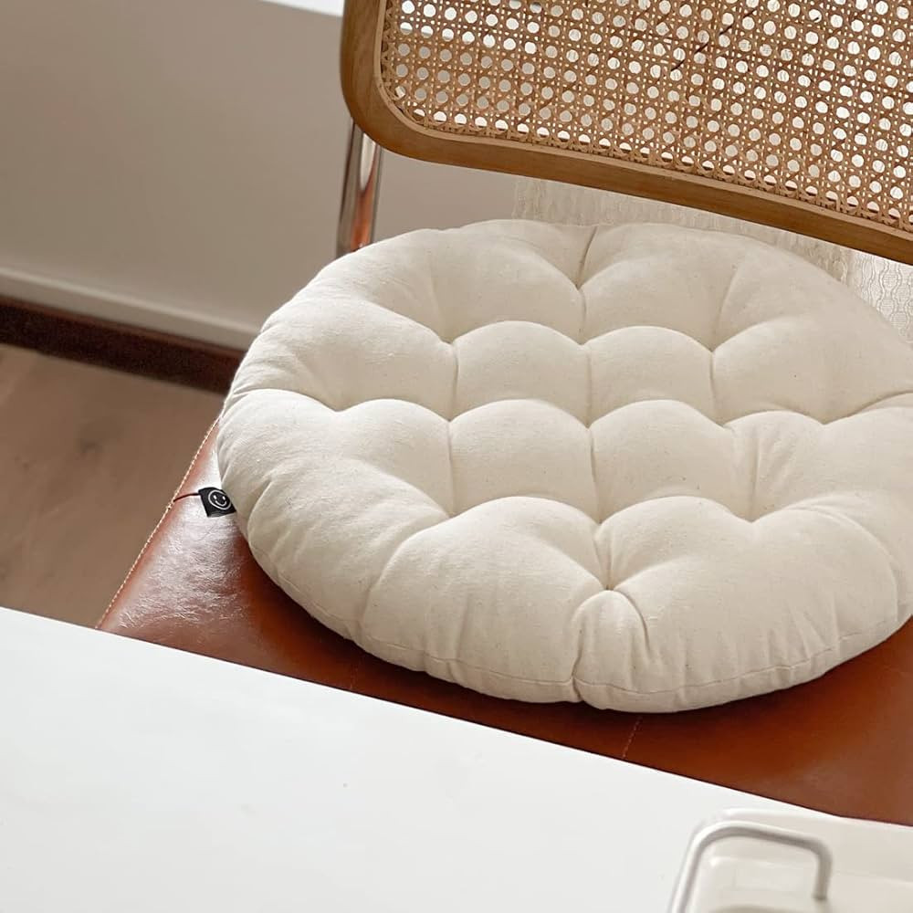 Lemfux Recycled Fabric Natural White Seat Cushion for Office Chair/Desk Chair, Soft Thick Sustain... | Amazon (US)
