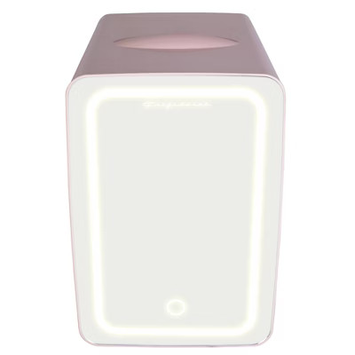 Frigidaire 9 Can Beauty Lighted Mirror Countertop Mini Fridge Pink | Target