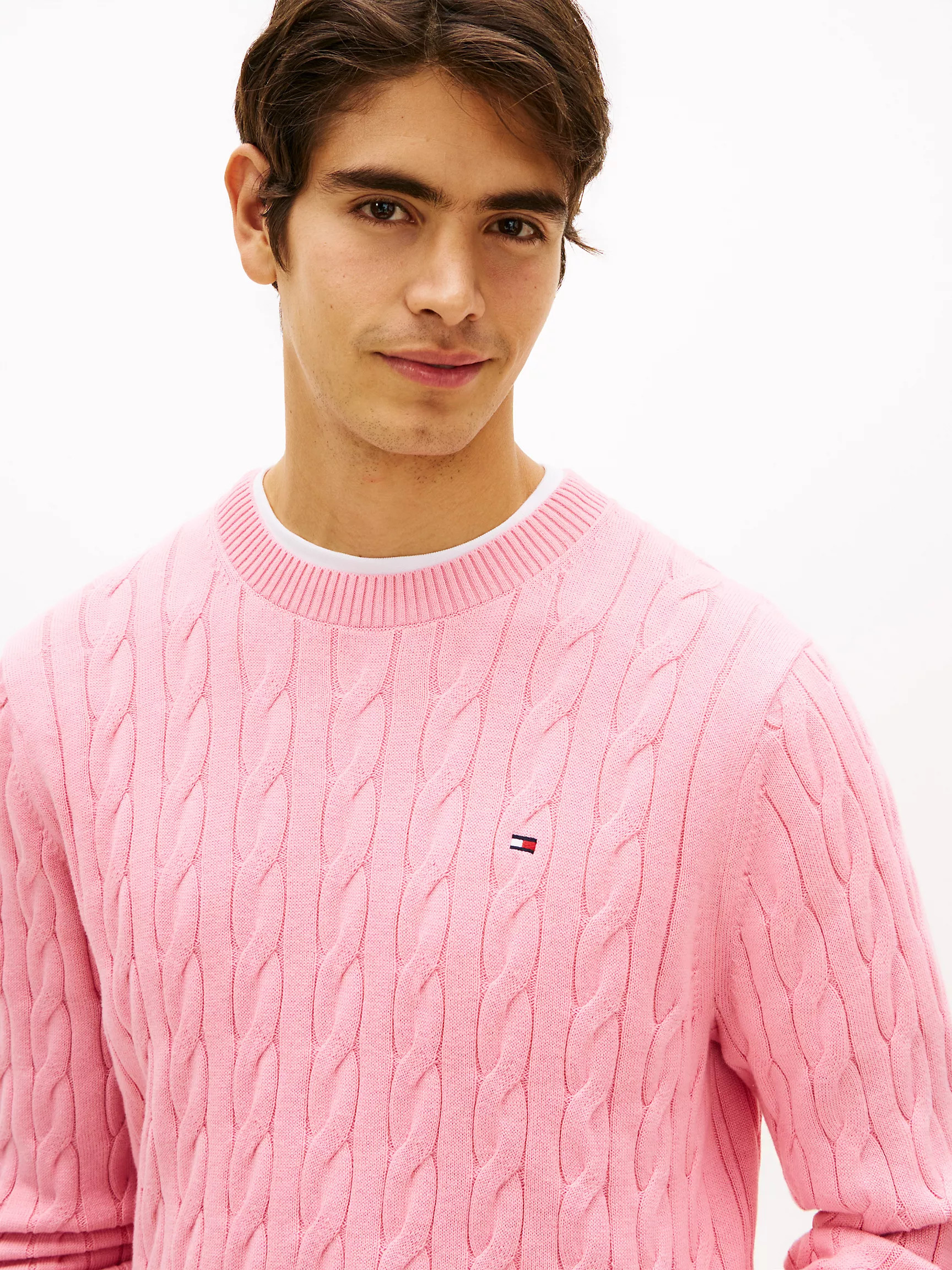 Cable Knit Crewneck Sweater | Tommy Hilfiger | Tommy Hilfiger (US)