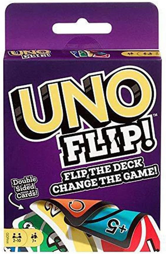 IsEasy Uno Playing Card Game Mattel Games Wild Card Uno Flip Uno (Wild Card uno) | Amazon (US)