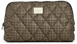 Loeffler Randall Women's Frances Cosmetic Pouch, Brown/Black Check, One Size | Amazon (US)