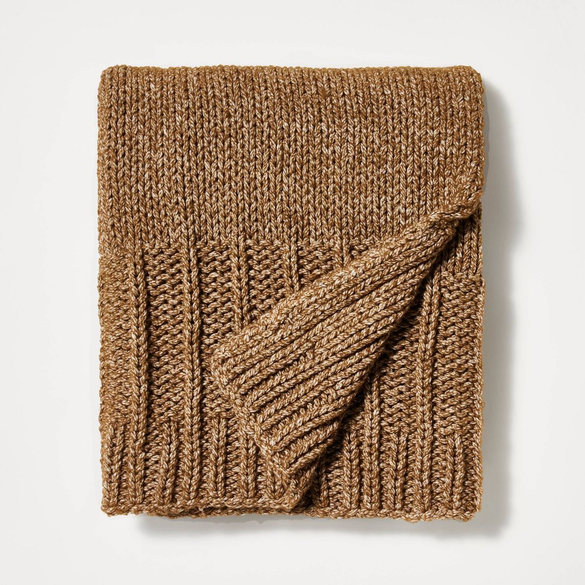 Chunky Knit Throw Blanket Brown - Threshold™ designed with Studio McGee | Target