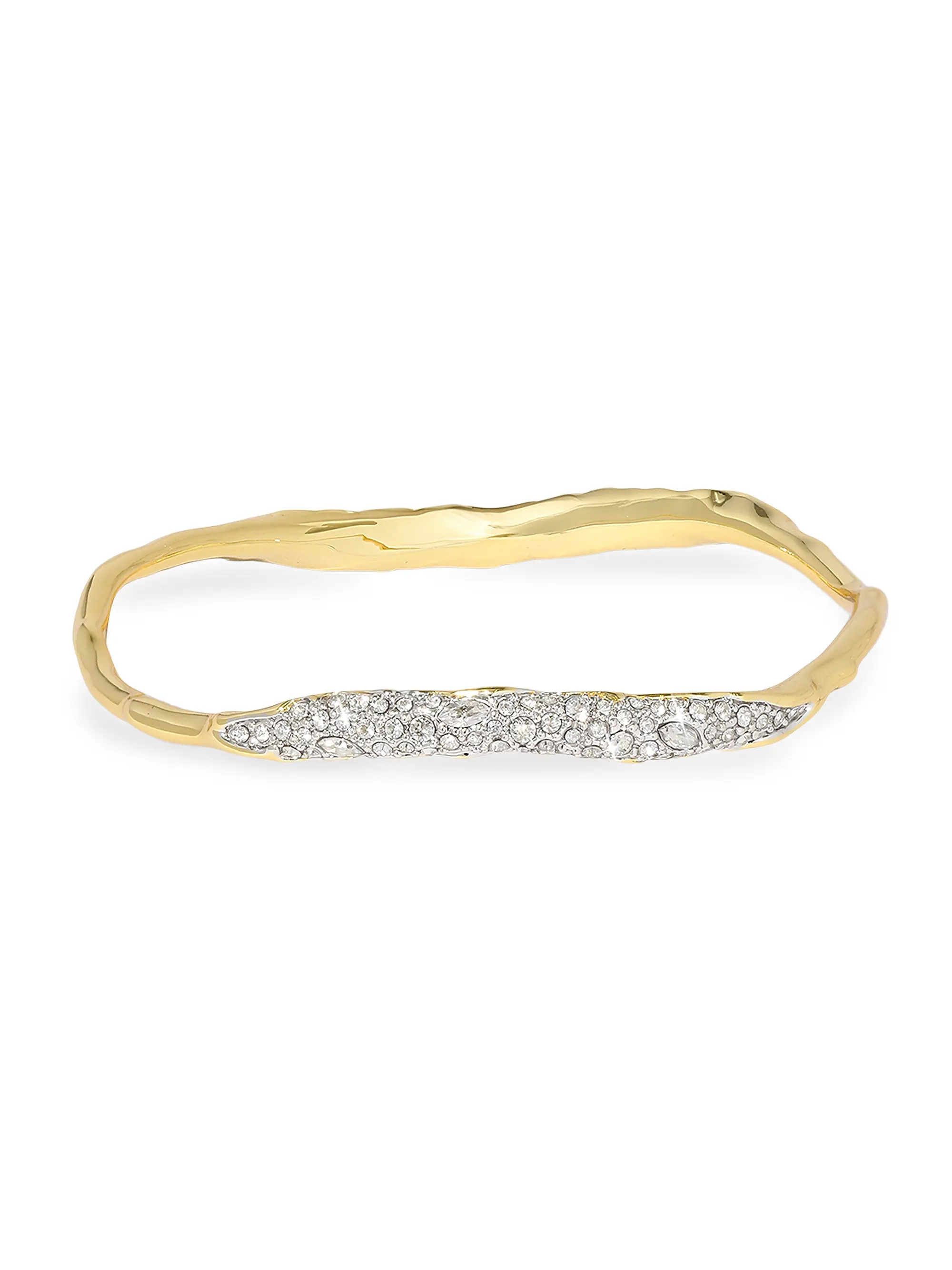 Solanales Two-Tone & Glass Crystal Bangle | Saks Fifth Avenue