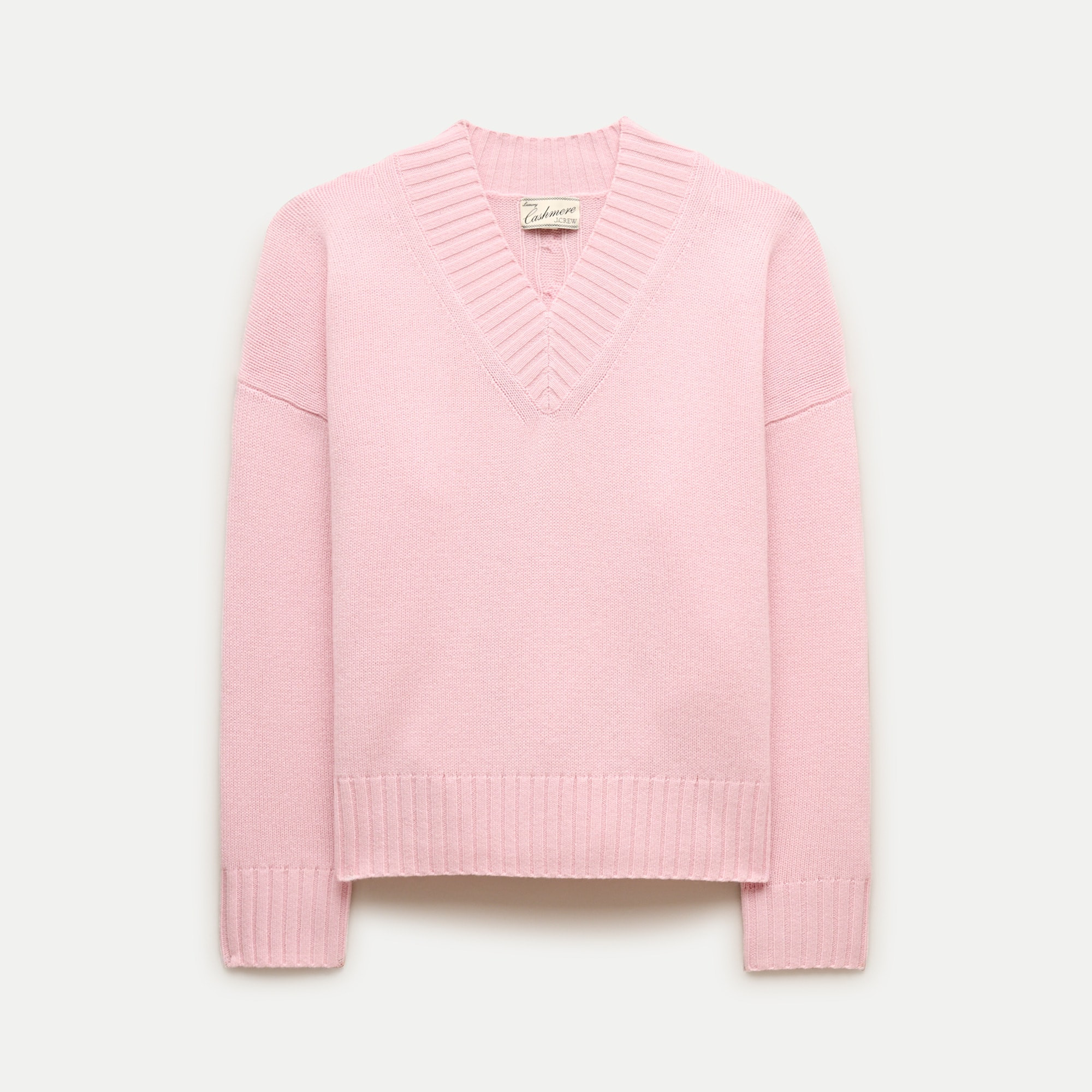 Oversized cashmere V-neck sweater | J. Crew US