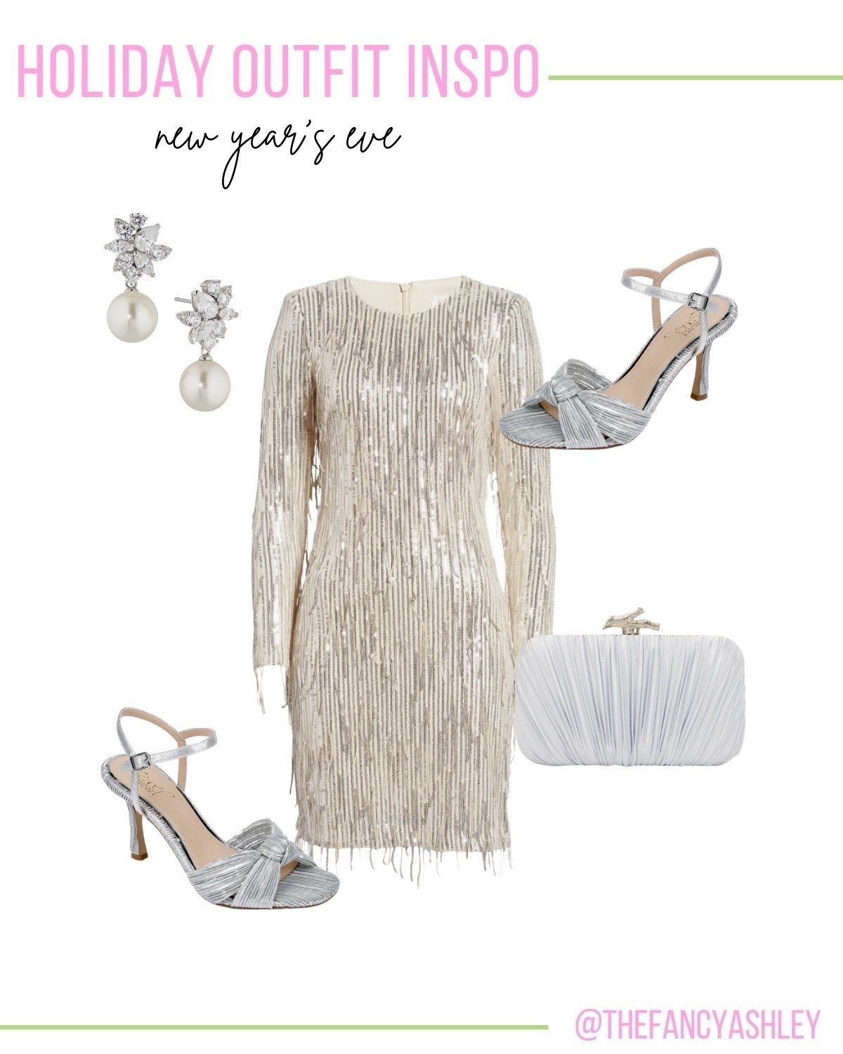 Holiday outfit inspo - New Year's Eve! Love this fringe mini dress from Nordstrom - NYE perfection. Paired it with cute heels and accessories to ring in the new year in style! 
#NewYearsEve #NYEOutfit #NordstromFinds #PartyDress #HolidayOutfit #NewYearsOutfit 

#LTKSeasonal #LTKootd #LTKHoliday
