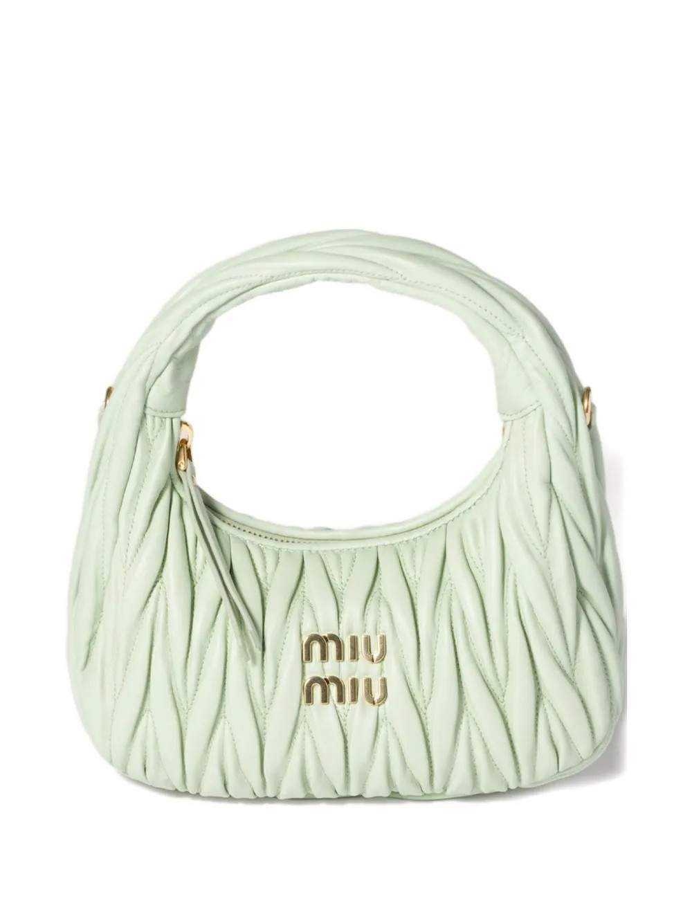 Miu Miu small Wander leather shoulder bag - Green | Farfetch Global