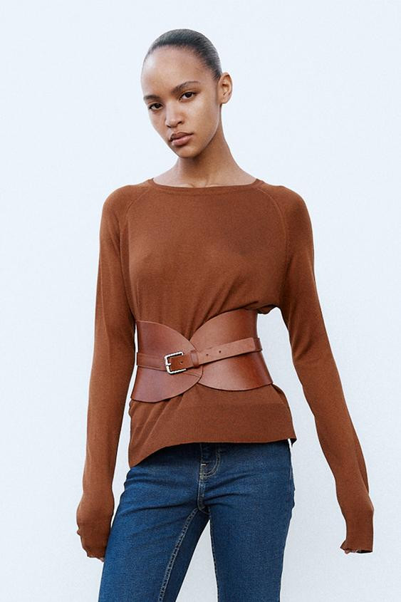 LEATHER SASH BELT | Zara US