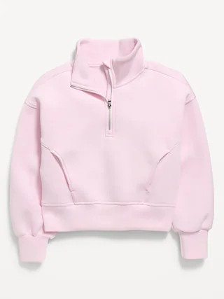 Half-Zip Bounce Fleece Pullover Sweatshirt for Girls | Old Navy (US)