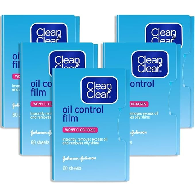 Clean & Clear Oil Control Film, 5 Pack of 60 Sheets (300 Sheets Total) | Amazon (US)
