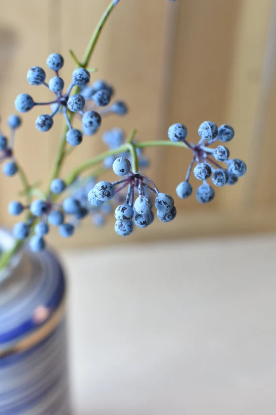 28.5 Faux Blue Berry Spray | Etsy | Etsy (US)