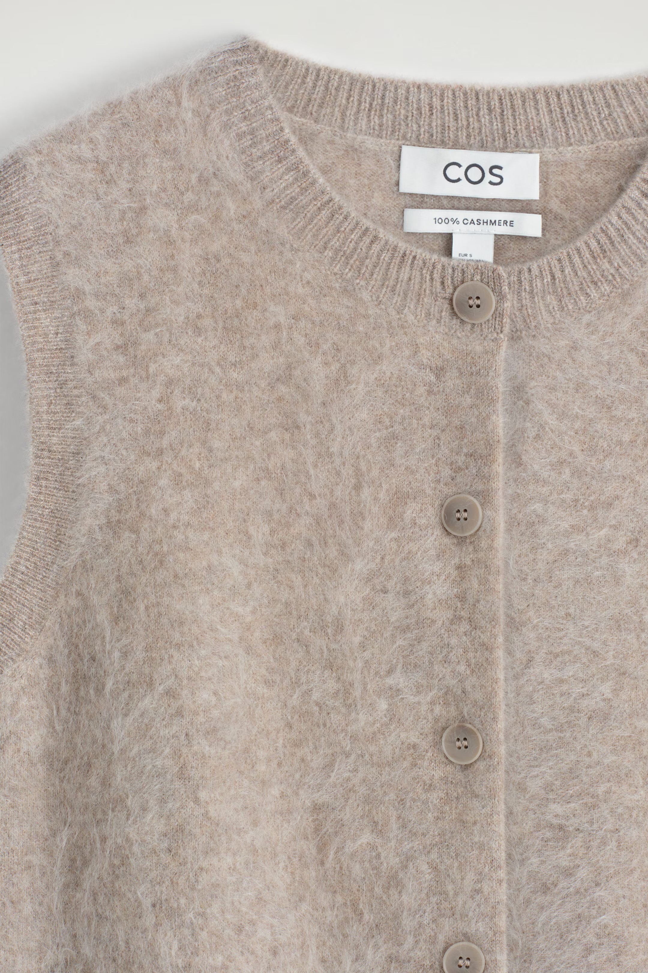 BRUSHED-CASHMERE VEST - BEIGE | COS | COS (EU)