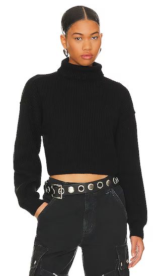 Madison Turtleneck Sweater in Black | Revolve Clothing (Global)